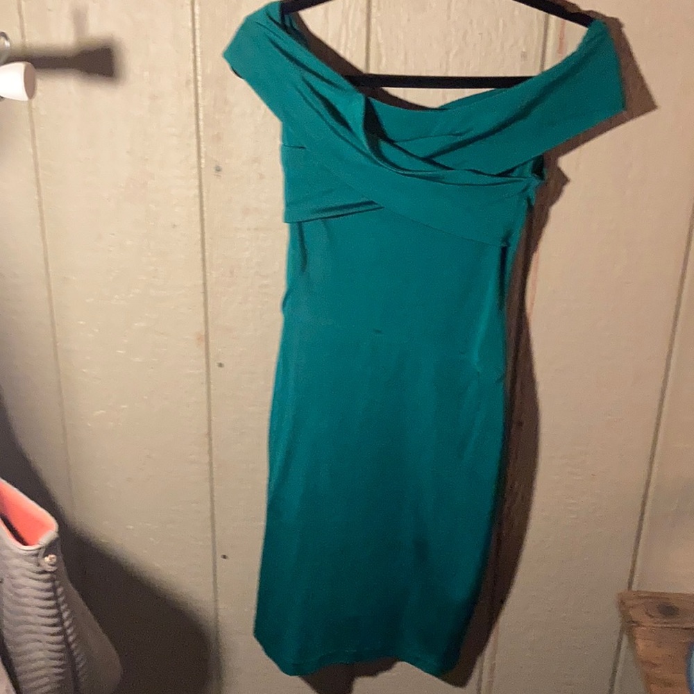 Stunning off the shoulder cocktail dress